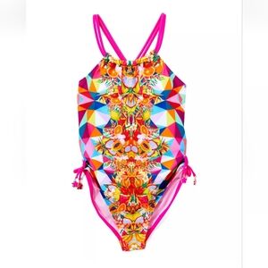 ♥️Jantzen Girl's Kaleidoscope Tropical Fruit Swimsuit 🩱